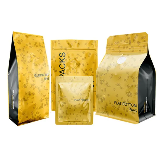 Custom Printed Resealable Packaging Aluminum Foil Flat Bottom Stand up Pouch 1lb Coffee Bean Bag 