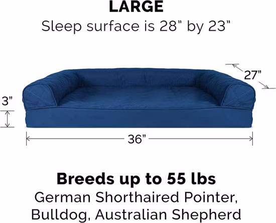 Memory Foam Pet Beds Plush and Suede Sofa