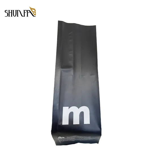 Custom Printed White Plastic Packaging Side Gusset Coffee Bean Bag 