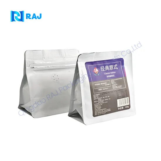 Customized Zipper Black White Matte Coffee Bean Bags with Valve 100g 250g 350g 500g 1kg 