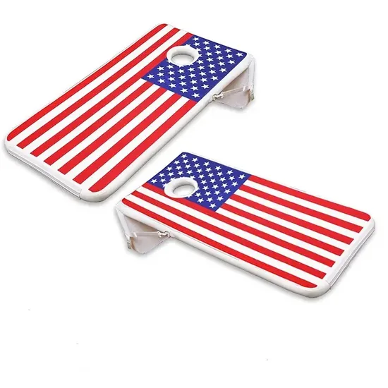 Pool Cornhole Game Inflatable Floating Bean Bag Toss Game Toy with Social Floating Portable Multiple Gameplay Lounger 