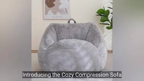 Cozy Compression Sofa Chair with Pockets Kids Adults Bean Bag Sofa 