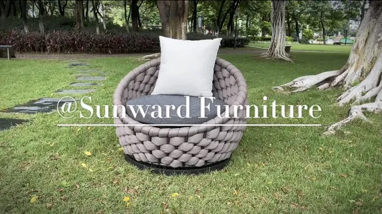 Customizable Beach Sunbed Garden Hotel Furniture Resort Villa Project Outdoor Modern Leisure Sofa Bed Polyester Belt Rope Daybed 