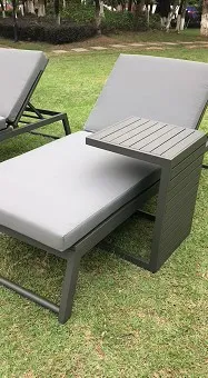 Aluminum Frame Outdoor Swimming Pool Sunbed Sun Lounger 
