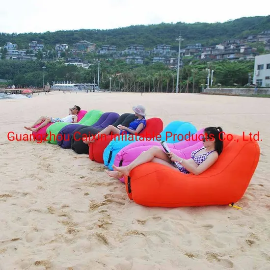 Waterproof Nylon Inflatable Air Lounge Air Sofa for Beach & Camping 