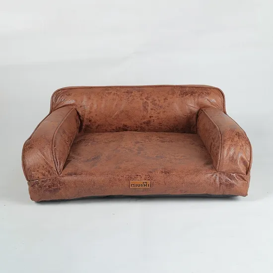 Indoor Luxury Water Proof Memory Foam Medium Large Dog Cat Leather Anti